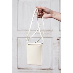 Building Block Leather Iphone Sling in Ivory